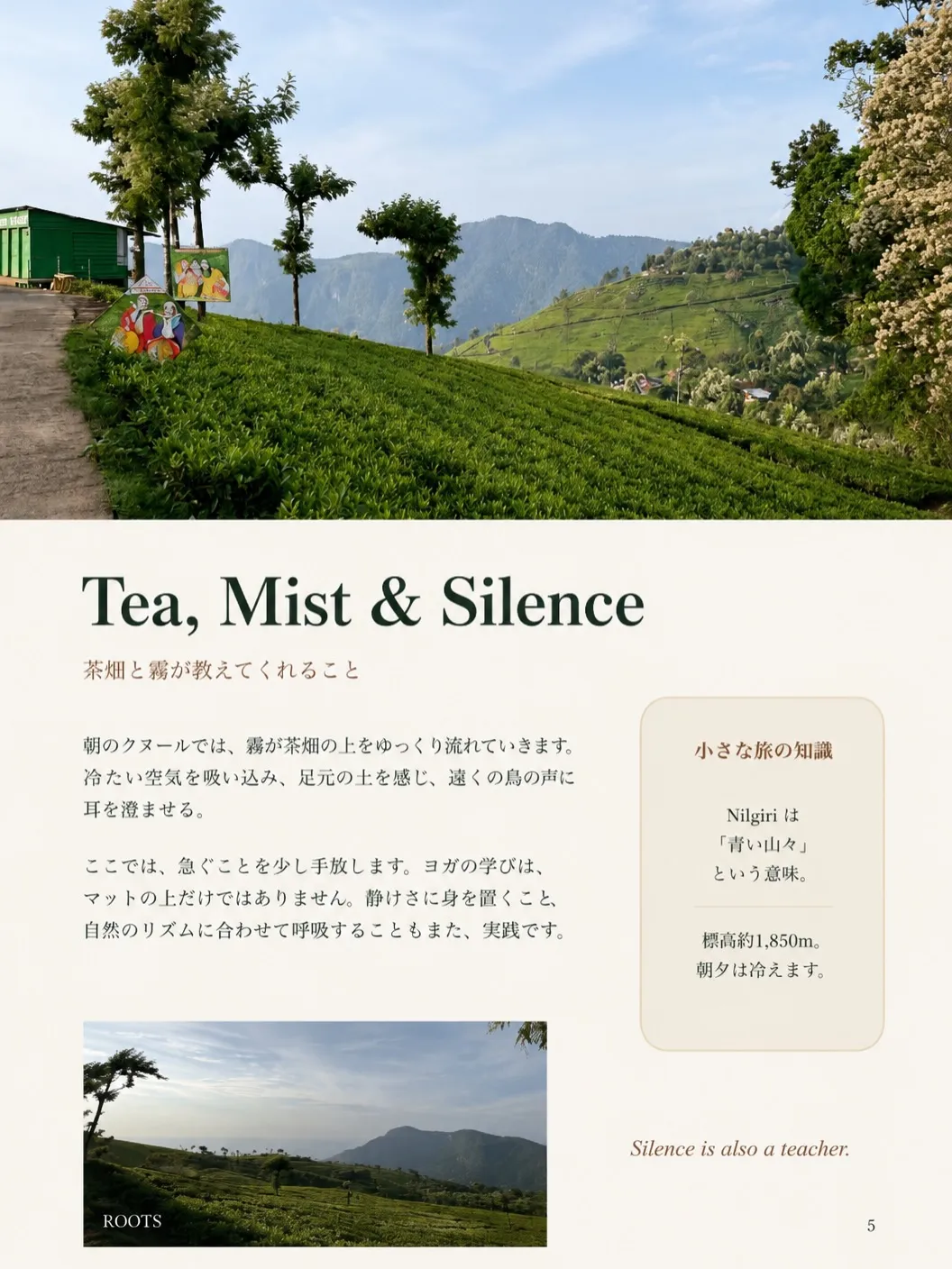 Coonoorリトリートの冊子ができました!